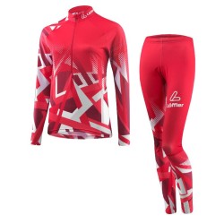 Löffler femme combinaison de ski de fond WorldCup 2023 rouge